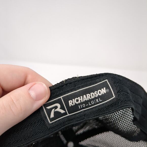 Hawktech Fitted Mesh Back Trucker Hat Brown L/XL Colorblock Richardson - Picture 8 of 9